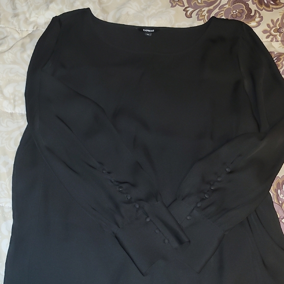 Express Classic Black Pullover Scoop Neck Blouse Sz: XL - Picture 8 of 8